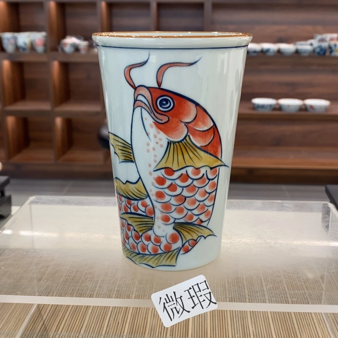 釉下彩老陶泥手工绘制