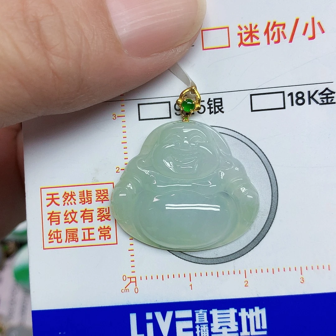 翡翠18K金镶嵌颈饰356788