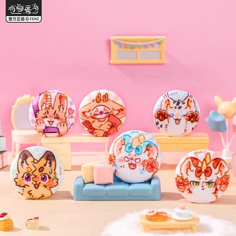 【百兽】有兽焉-摇尾巴系列-毛绒马口铁徽章盲盒