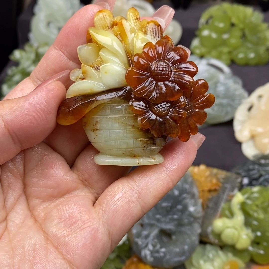 蛇纹石玉未镶嵌吊坠(赠链)