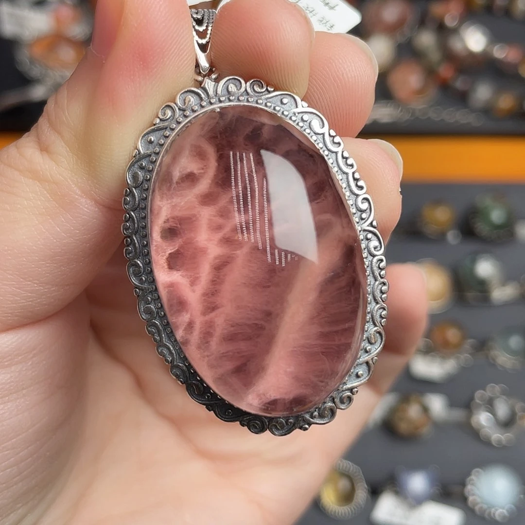 水晶颈饰银S925镶嵌全*