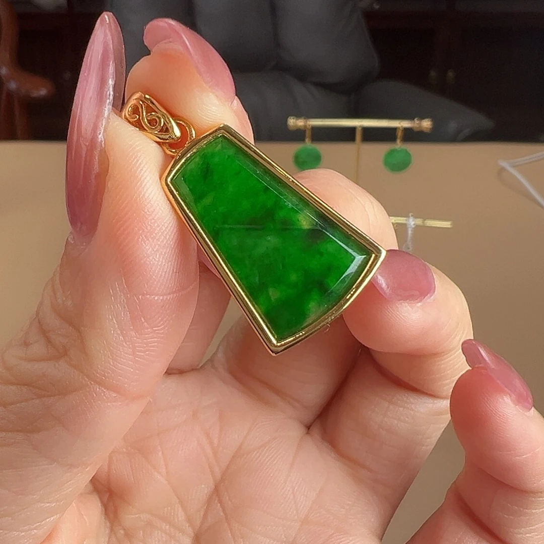 翡翠银S925镶嵌颈饰吊坠2