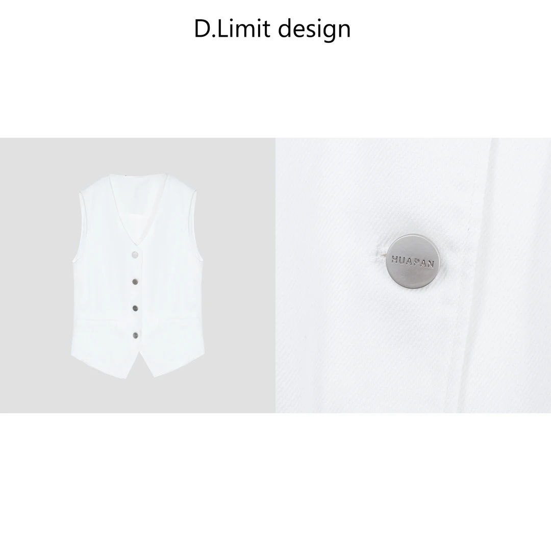 【D.Limit design】简约高级感气质V领马甲DLCK2303