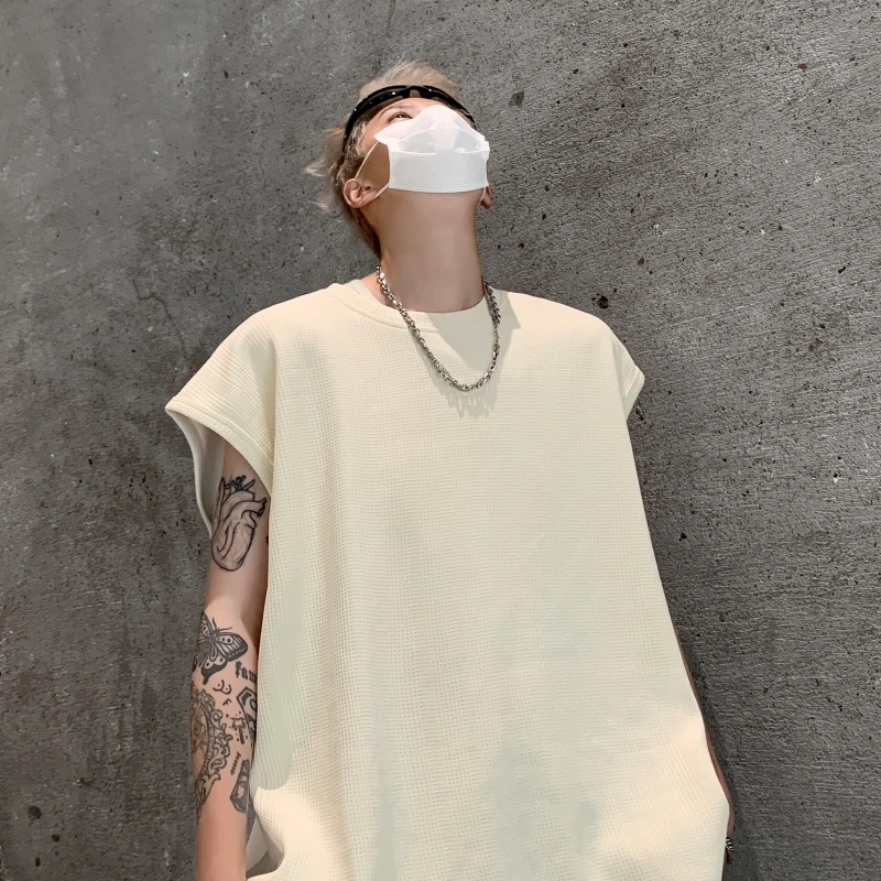 暴风眼福利品美式运动背心男款夏季潮牌宽松坎肩男士无袖t纯色