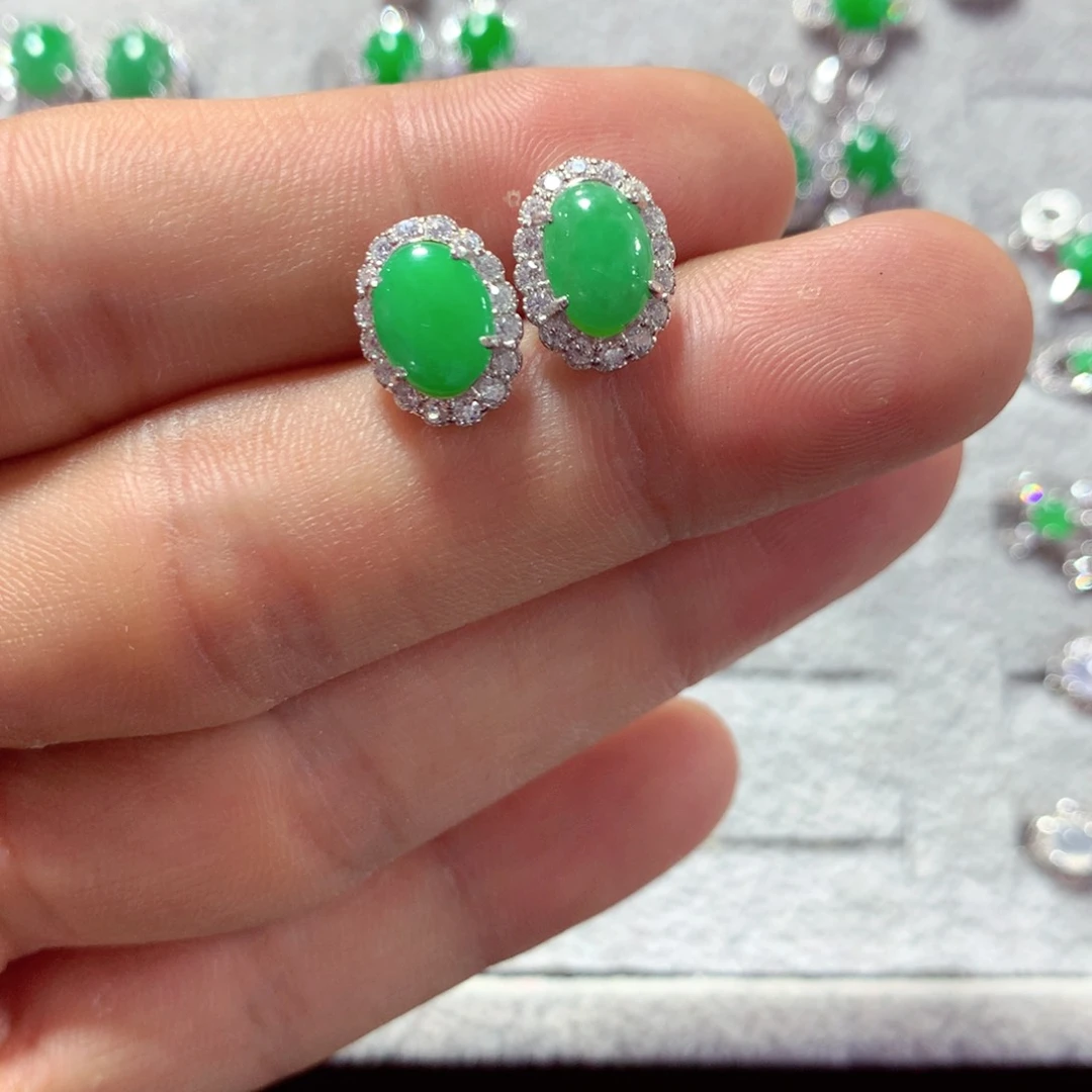 【闪购商品】翡翠戒指未镶嵌翡翠耳钉