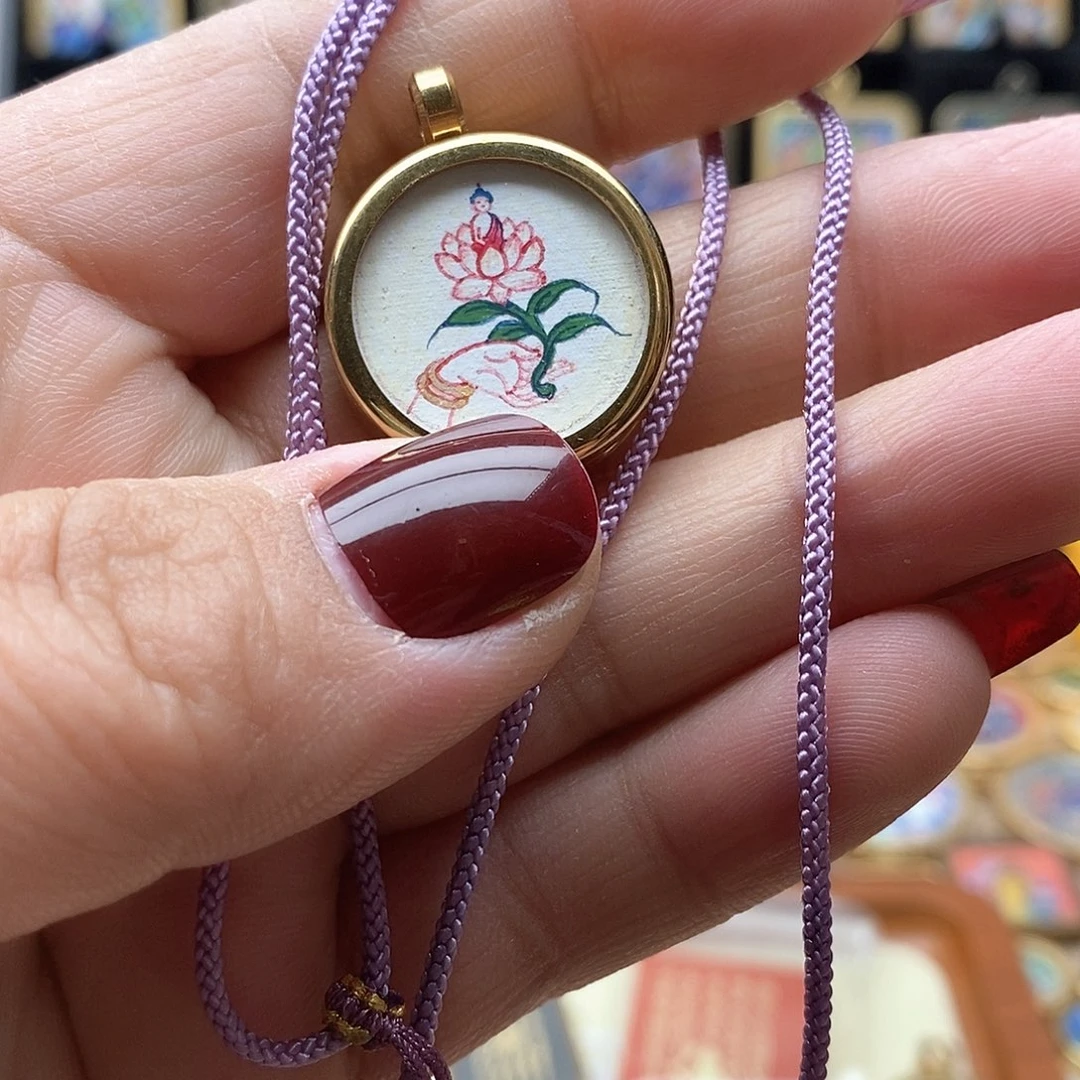 吊坠惜缘唐卡2.0紫色