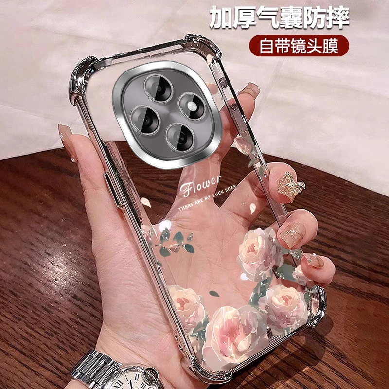 四角防摔适用oppoa6pro手机壳创意小众a6gt透明全包带镜头膜硅胶