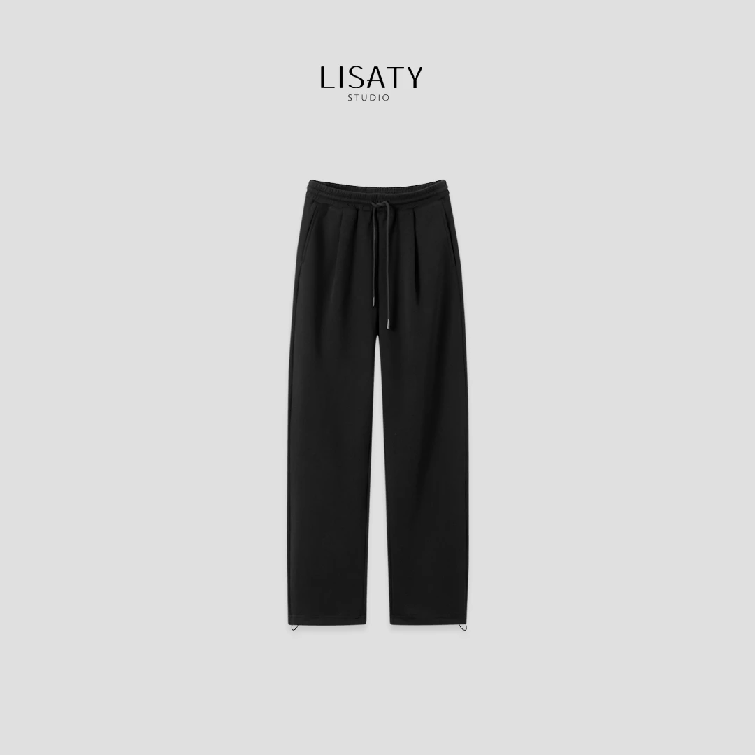 LISATY【高级感设计】显瘦宽松两穿可束脚阔腿裤卫裤