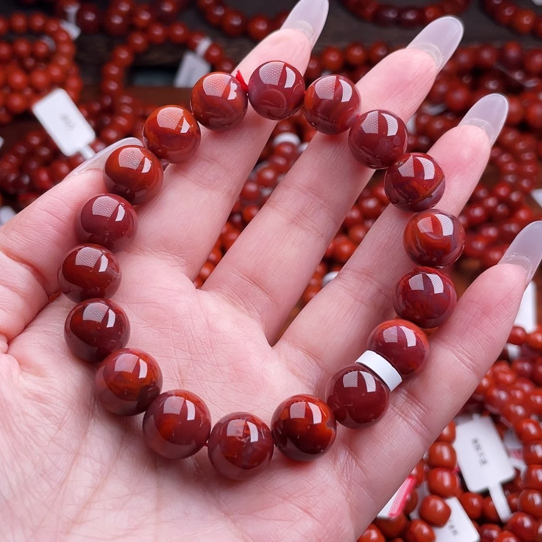 南红玛瑙未镶嵌瓦西手串12mm