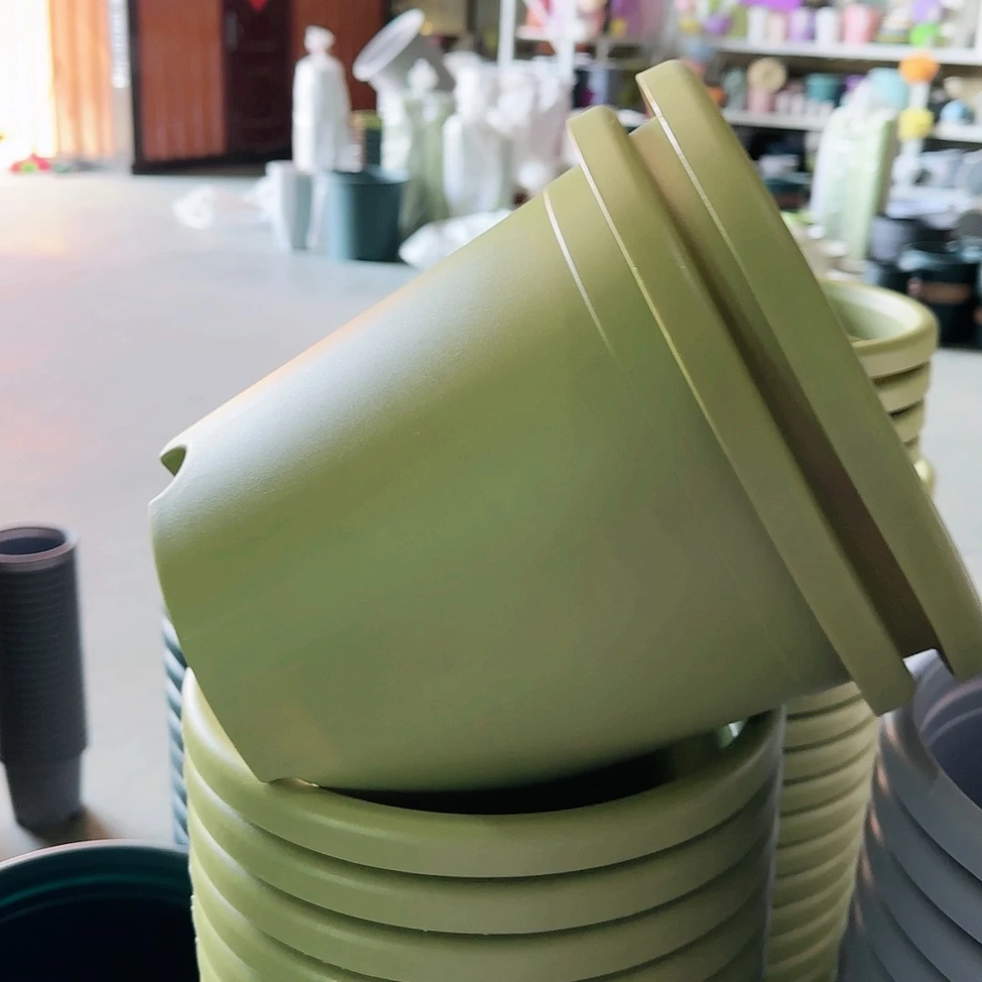 树脂四季盆4#无拖果绿3