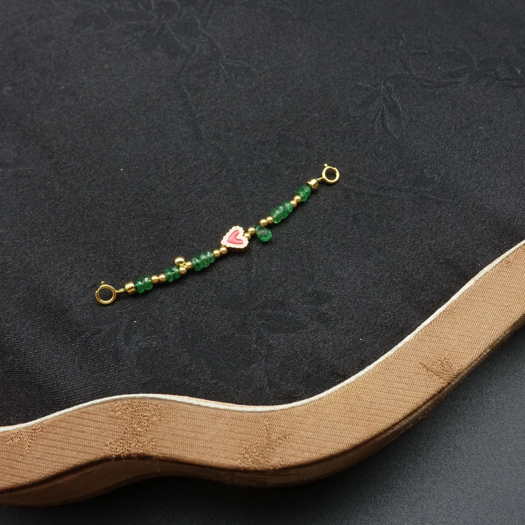 JUSTARRY【皓月】18k金天然沙弗莱延长链（定位扣非18k金）