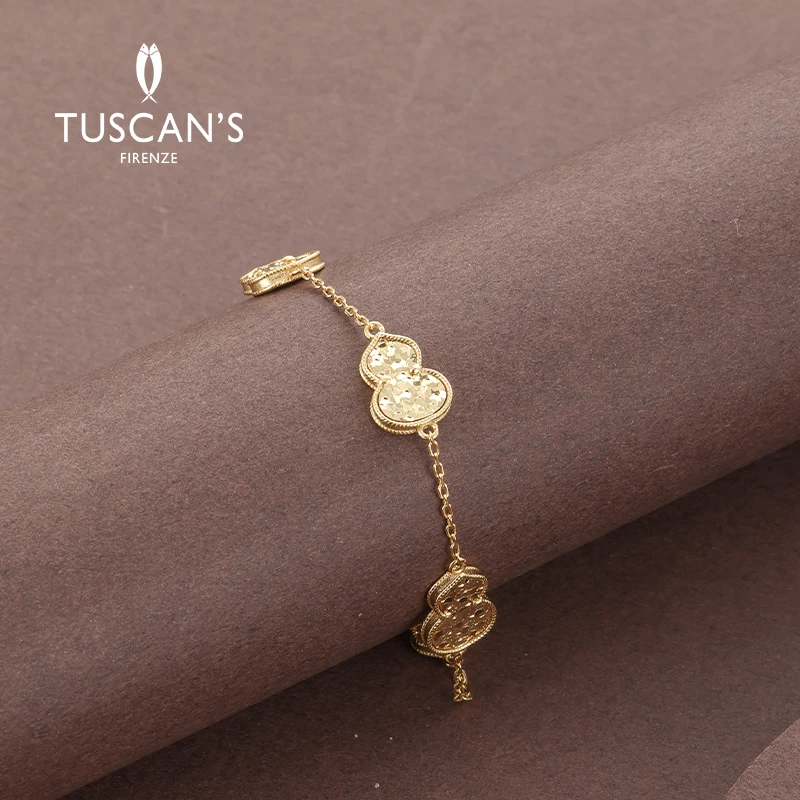 TUSCAN'S 925银手链 轻奢碎碎冰葫芦手链百搭女士手链时代双鱼