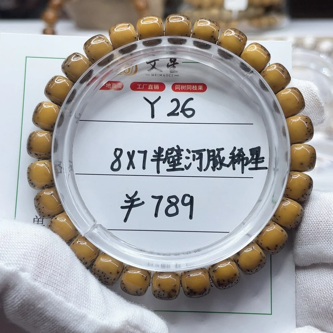 星月菩提吊坠8-7半壁河豚Y26