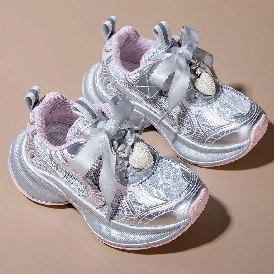 女童运动鞋子2025春秋季新款轻便儿童鞋秋款厚底老爹434052