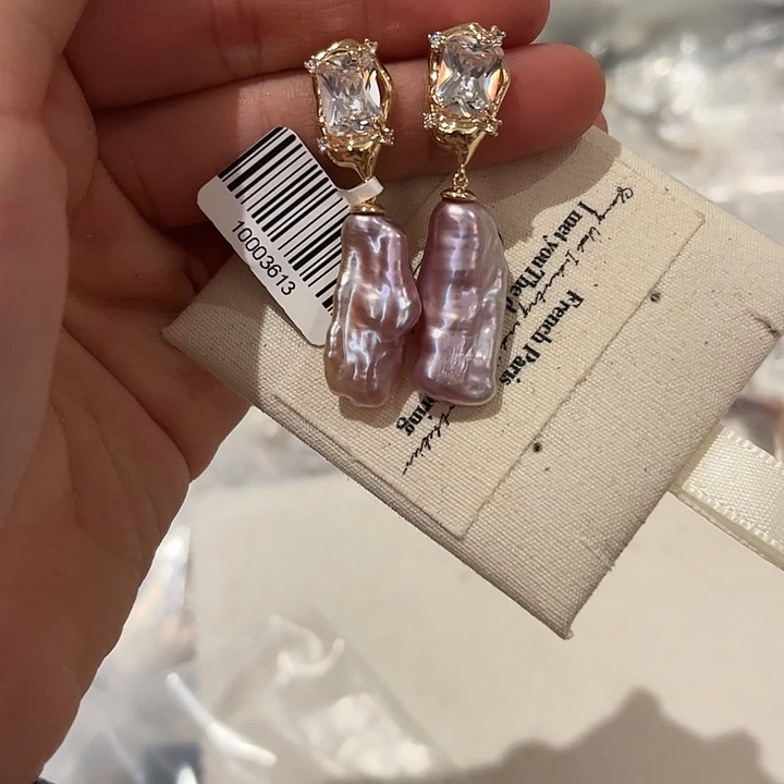 淡水珍珠耳饰合金