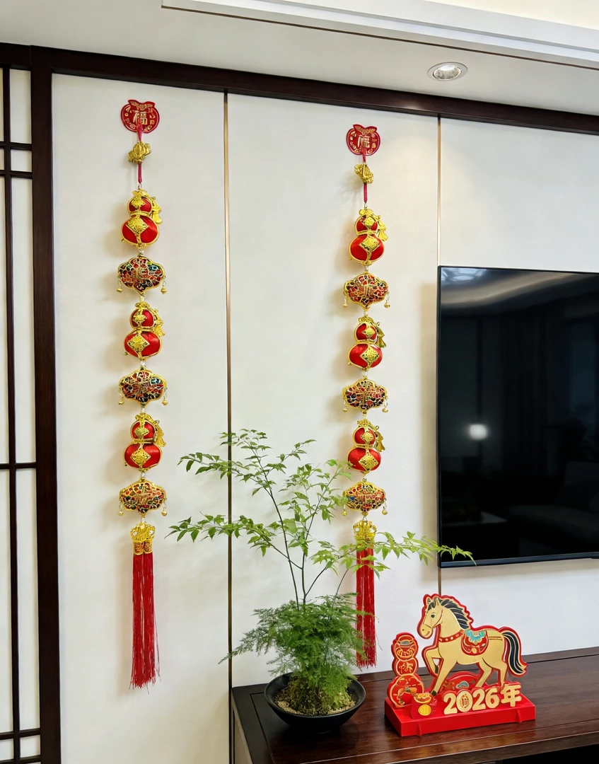马年新款金福葫芦如意平安锁挂件乔迁装饰春节家用布置装饰