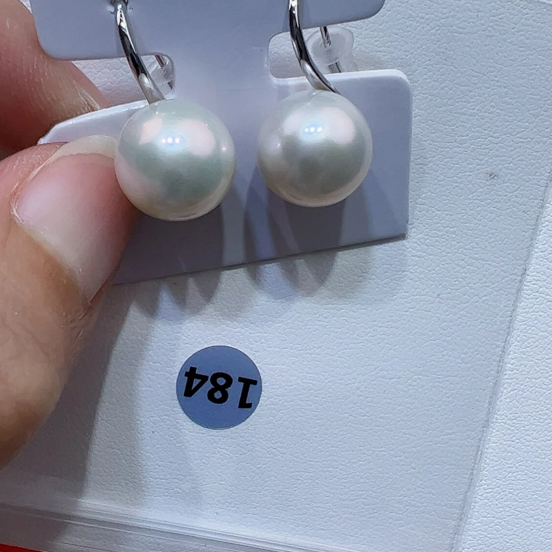 银S925镶嵌淡水珍珠耳饰