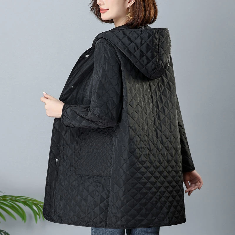 【95-220斤】大码棉服女中长款2025秋冬新款中年妈妈秋装棉衣外套