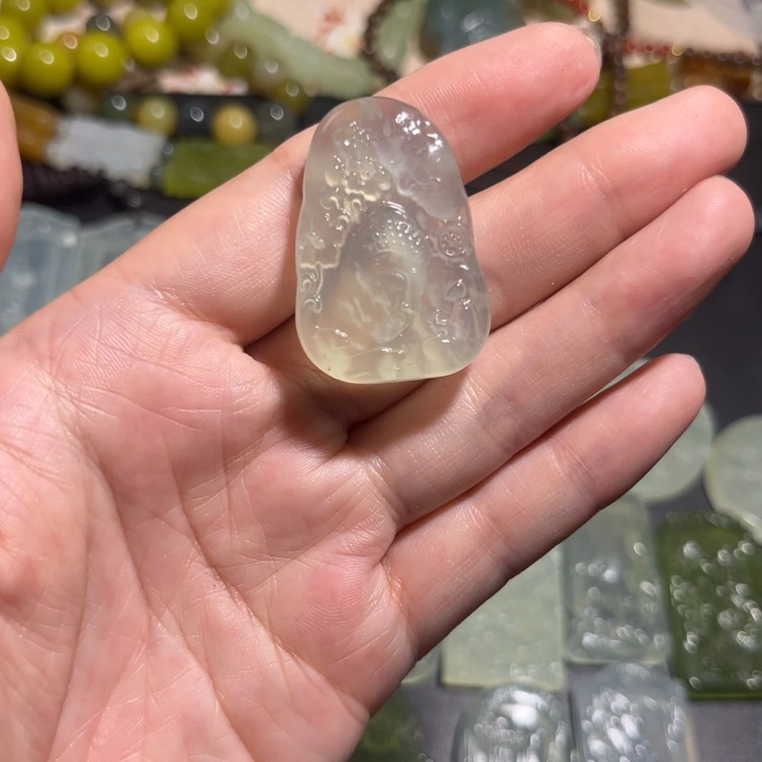 蛇纹石玉未镶嵌吊坠(不含链)