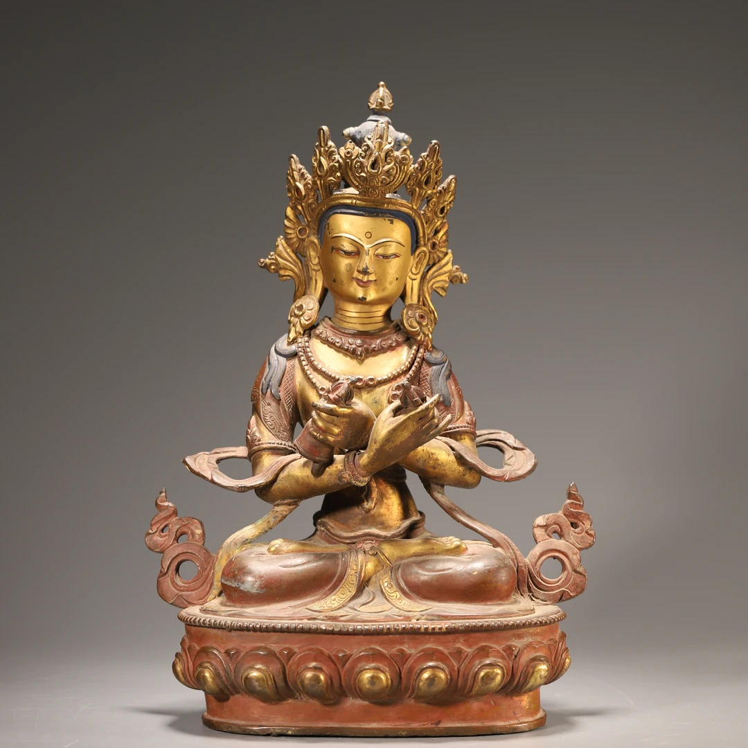 Lot24清代 铜鎏金金刚萨埵造像