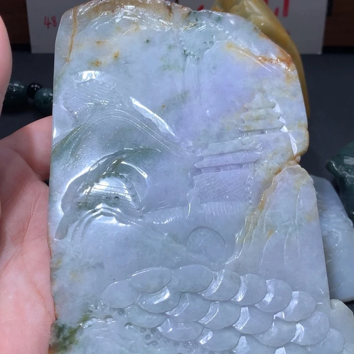 翡翠未镶嵌颈饰保真天然A货翡翠