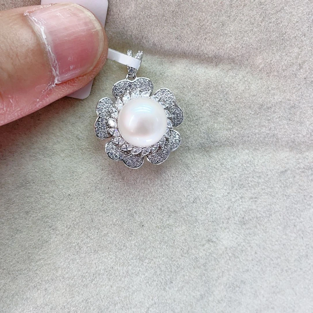 海水珍珠颈饰银S925镶嵌