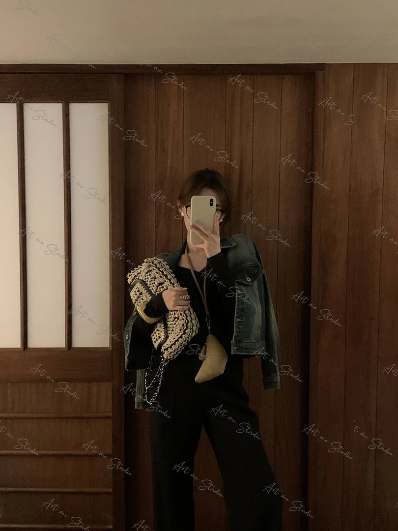 高密棉环保水洗复古挺阔随性自由风软牛仔外套w24321