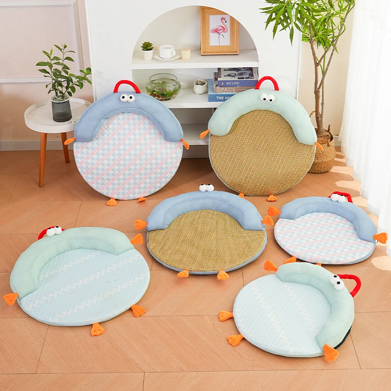 夏季宠物窝猫窝可拆洗猫咪凉席通用加厚防潮透气睡垫凉垫窝冰豆窝