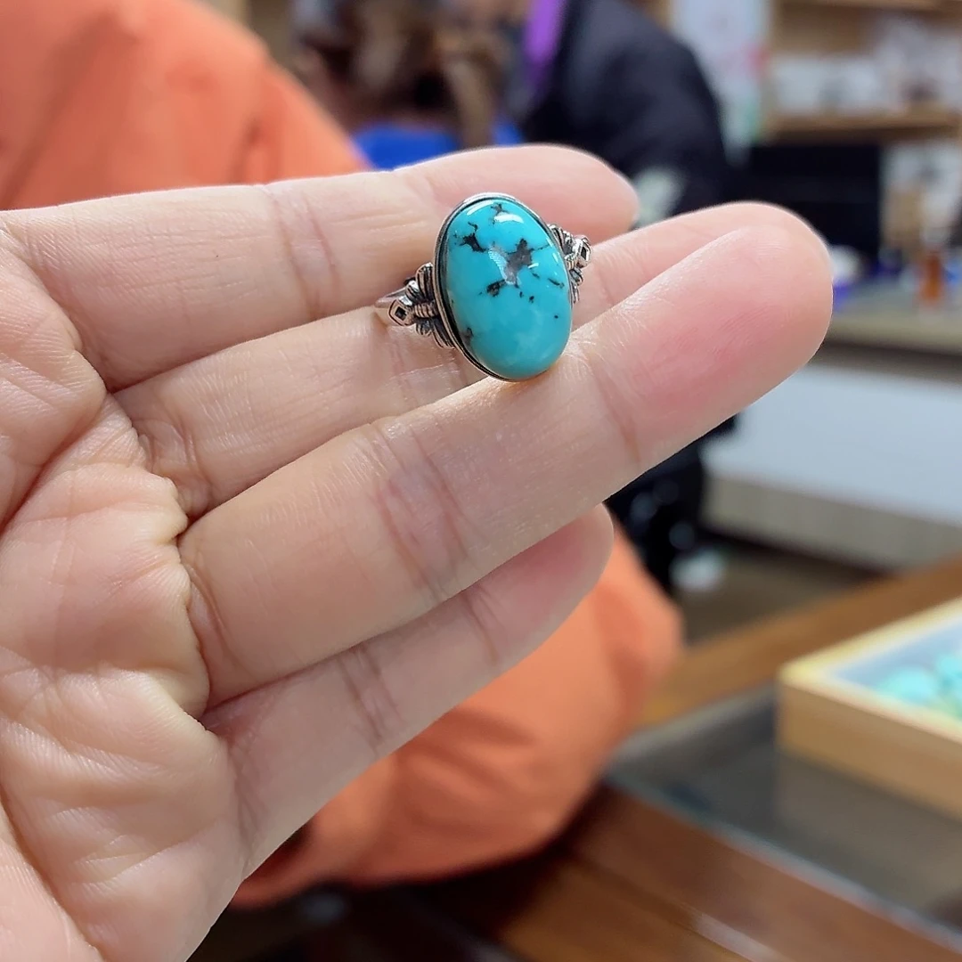 银S925镶嵌绿松石珠宝奇石