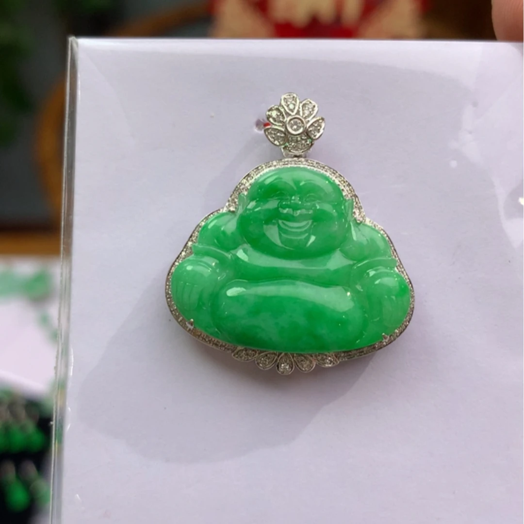 【闪购商品】翡翠颈饰18K金镶嵌翡翠