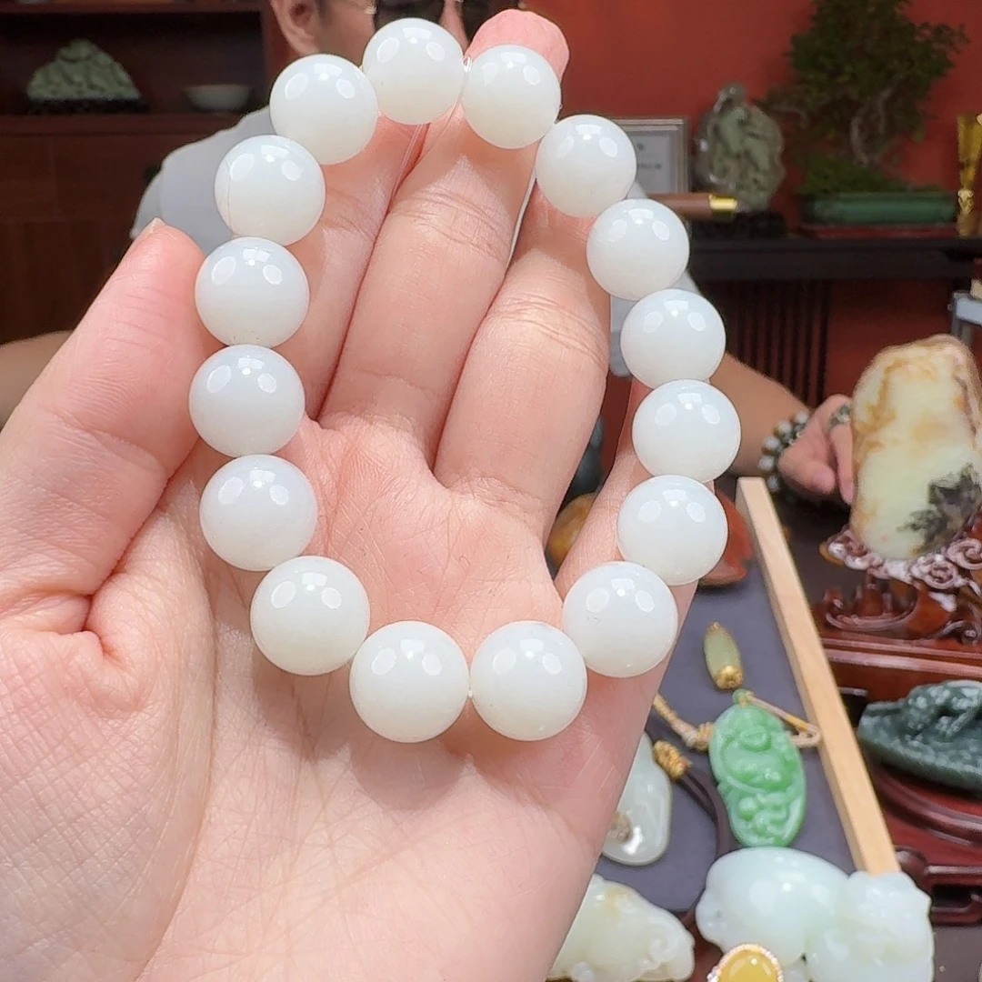 和田玉未镶嵌手串卡13