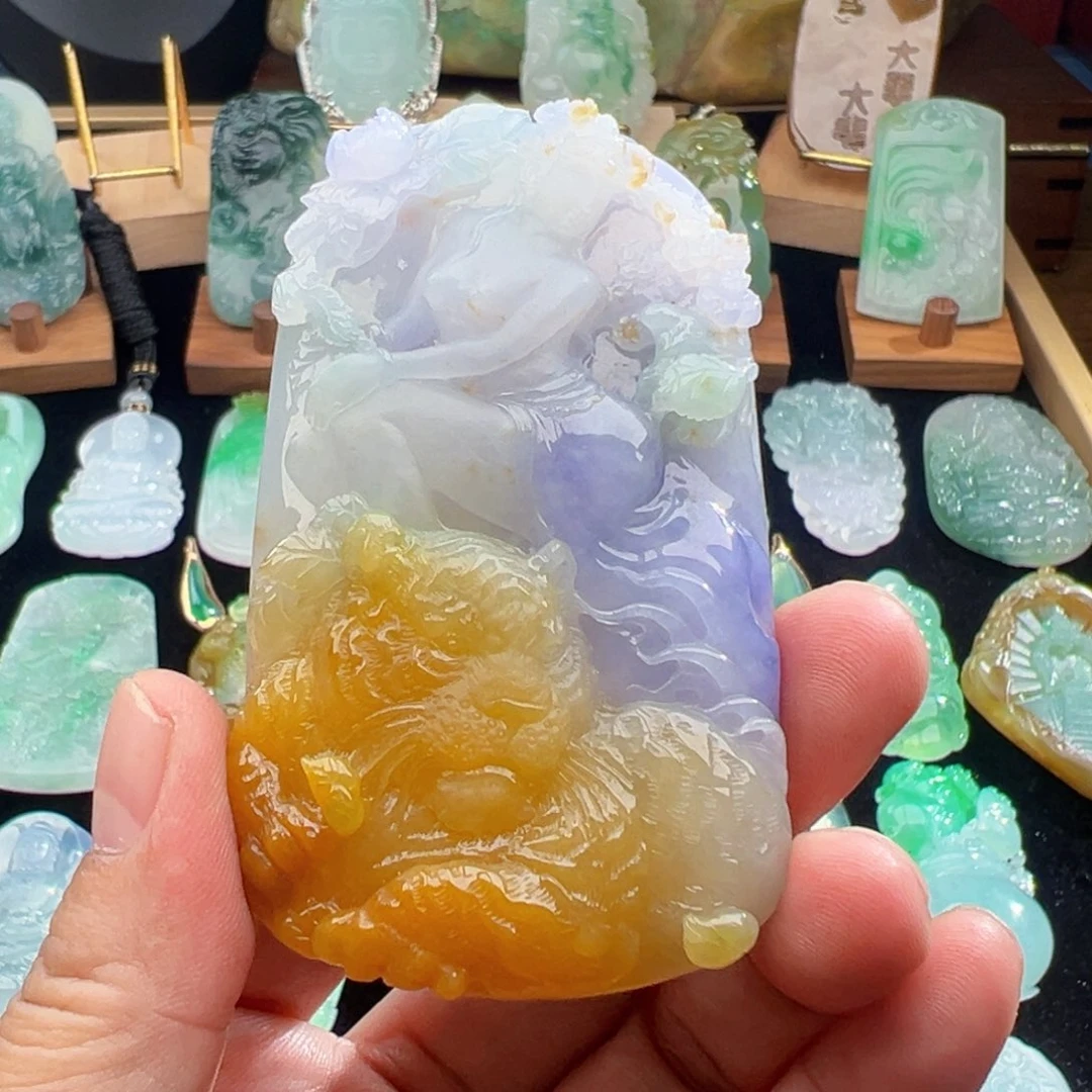 翡翠未镶嵌颈饰天然缅甸翡翠吊坠