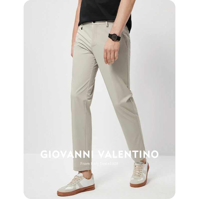[桑蚕丝]GIOVANNIVALENTINO春夏季新款商务休闲裤男户外休闲男装