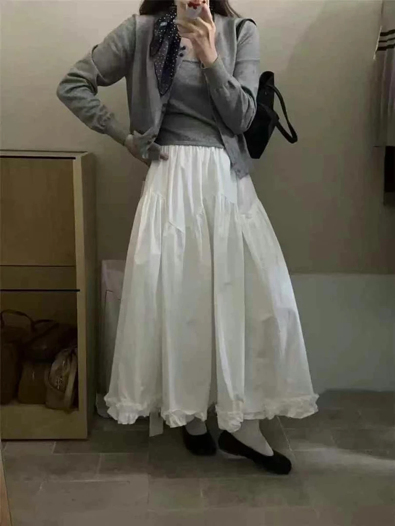 春款白色百搭休闲裙