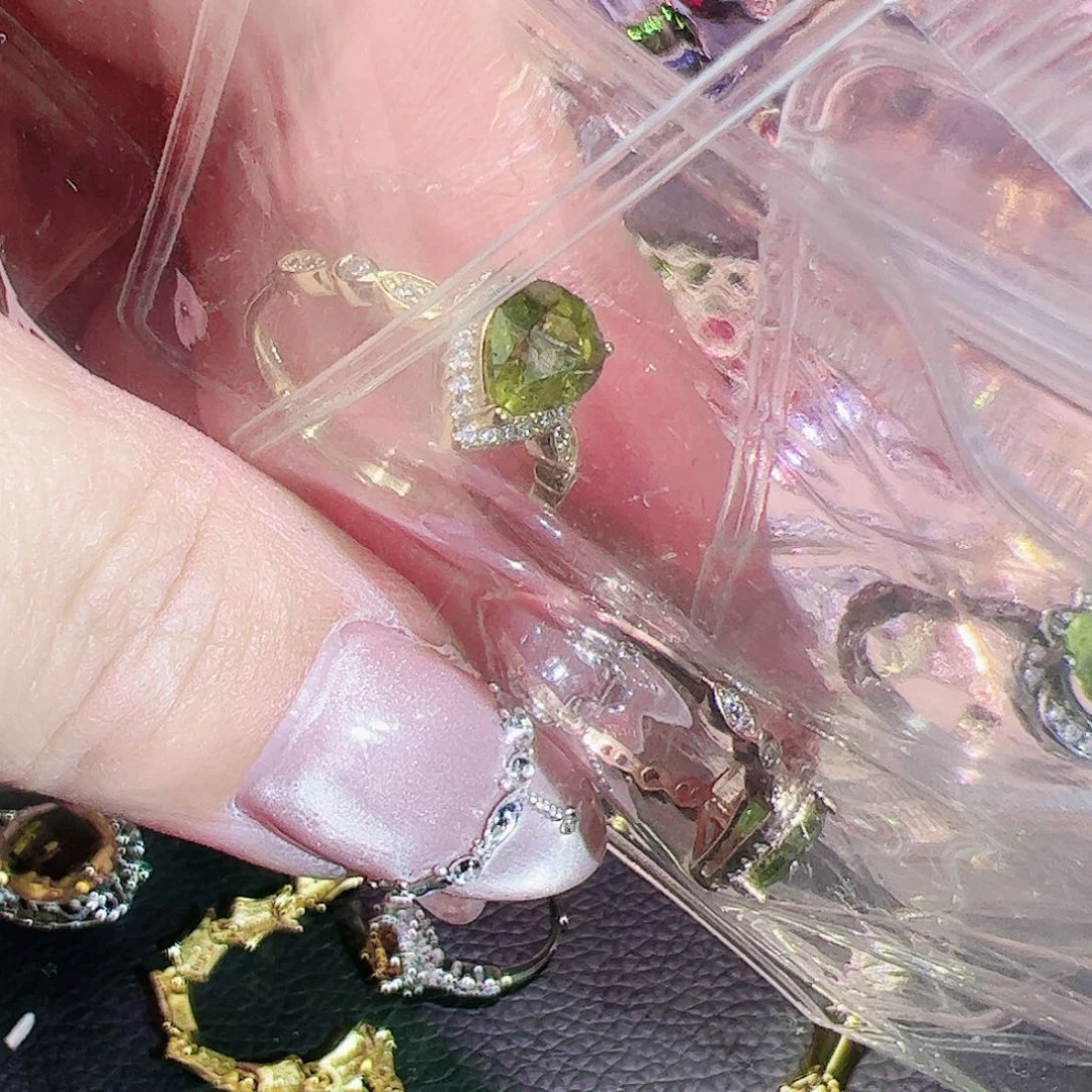 碧玺碧玺戒指银S925镶嵌