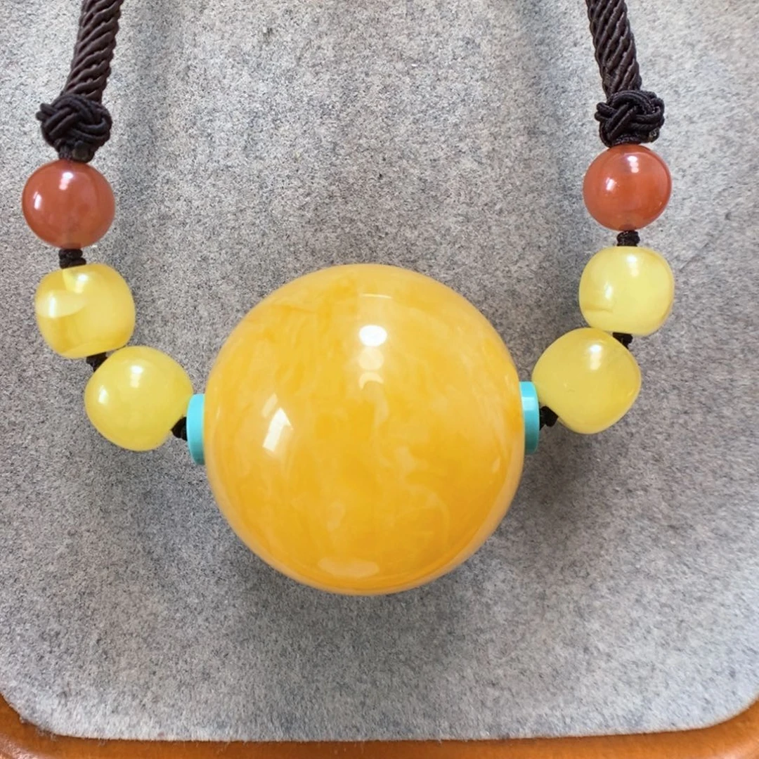 未镶嵌颈饰蜜蜡蜜蜡