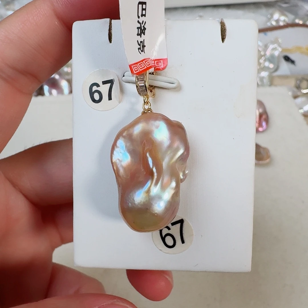 淡水珍珠银S925镶嵌颈饰