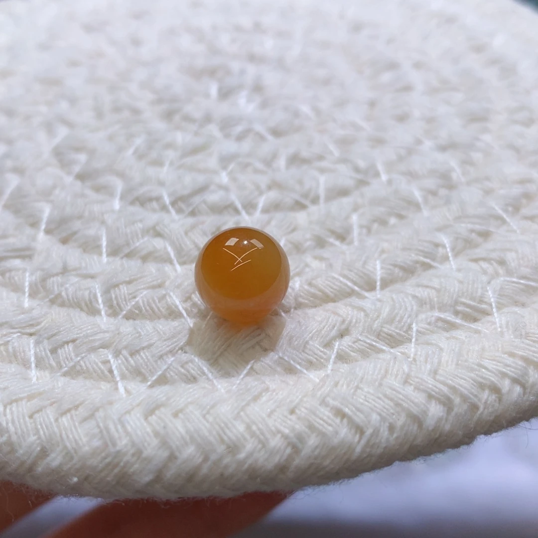 定制翡翠未镶嵌 毛货抛光定制 橘黄 卡9.3 一