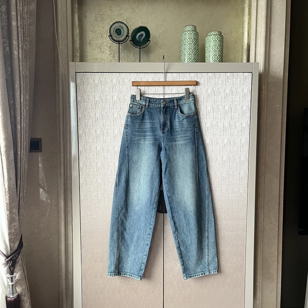 棉莱赛尔聚酯纤维氨纶牛仔裤水洗时尚休闲百搭