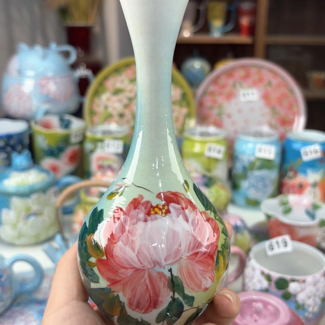 景德镇手绘高温釉下彩陶瓷茶具