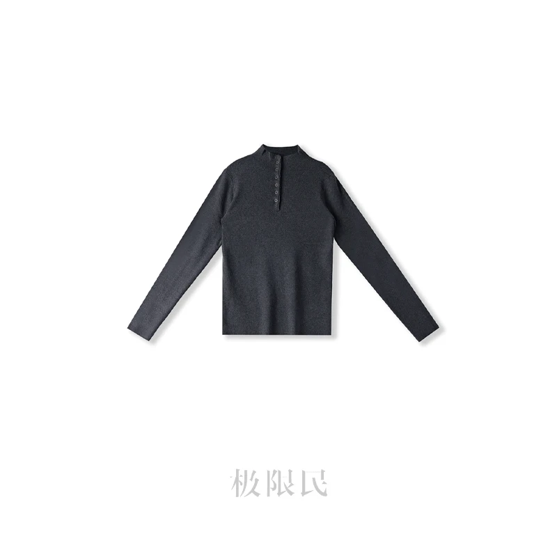 极限民《珺雯》秋冬简约气质百搭半高领打底上衣F5414N1330