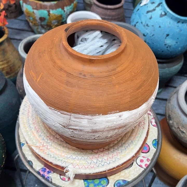 做旧盆默认打孔高20口8