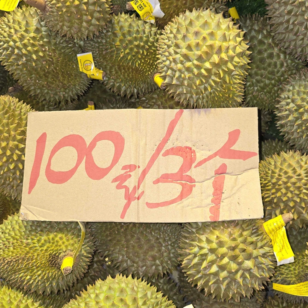 版纳同城闪送托曼尼巴掌新鲜榴莲3个4-5斤包12房肉100元3个核大托曼尼泰国