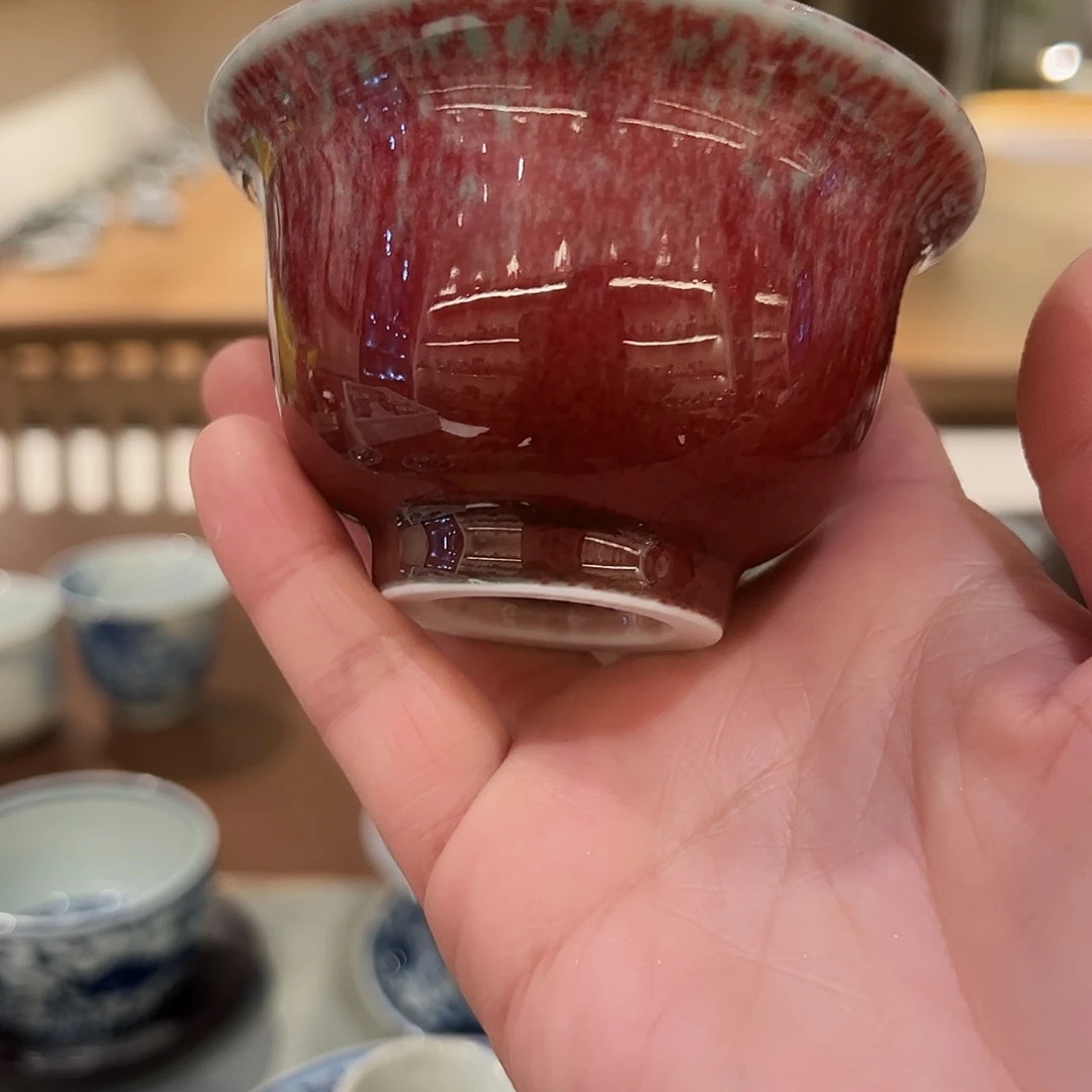 豇豆红压手杯杯杯杯