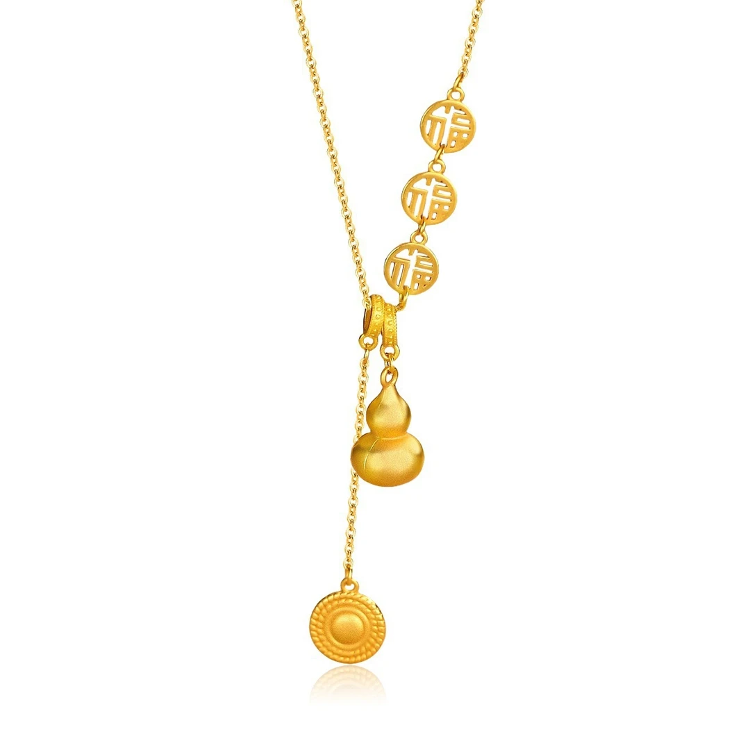 【钱多多葫芦项链】新中式女轻奢金色高级感计HJ006