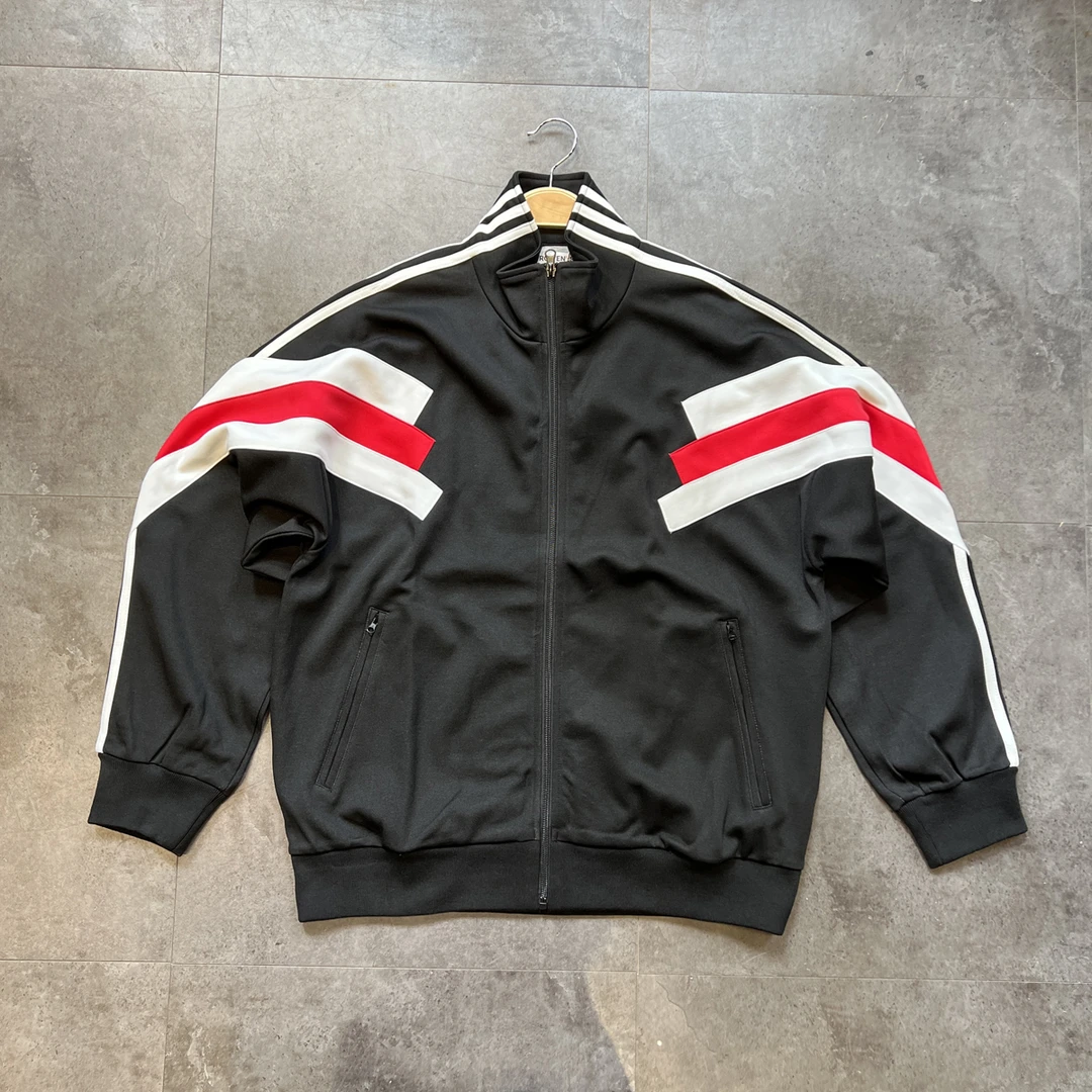 清货特价！巴黎风运动开衫拉链拼接撞色宽松男女教练服夹克外套潮