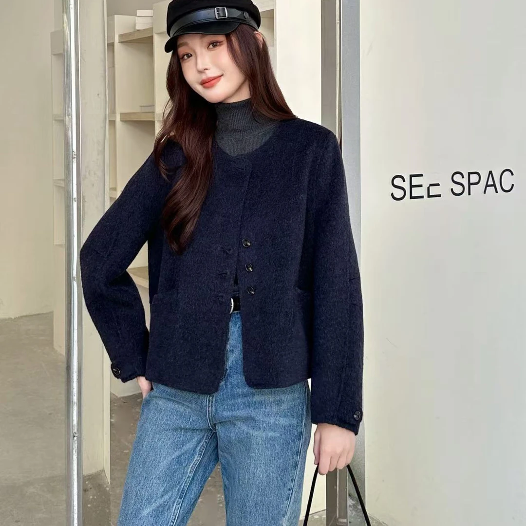 无印心匠k1279 短款毛呢外套小香风女装秋冬上衣百搭 A583