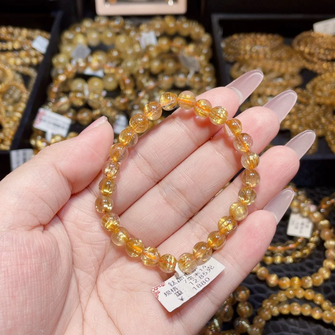 水晶未镶嵌手链天然钛晶手链