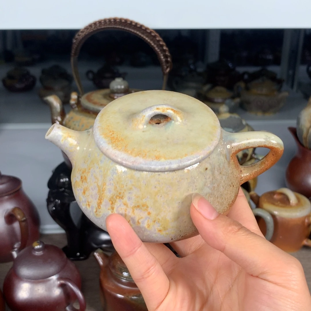 茶壶紫砂纯自然柴烧