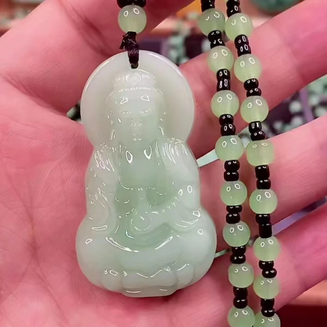 时尚饰品浅绿色八角观音
